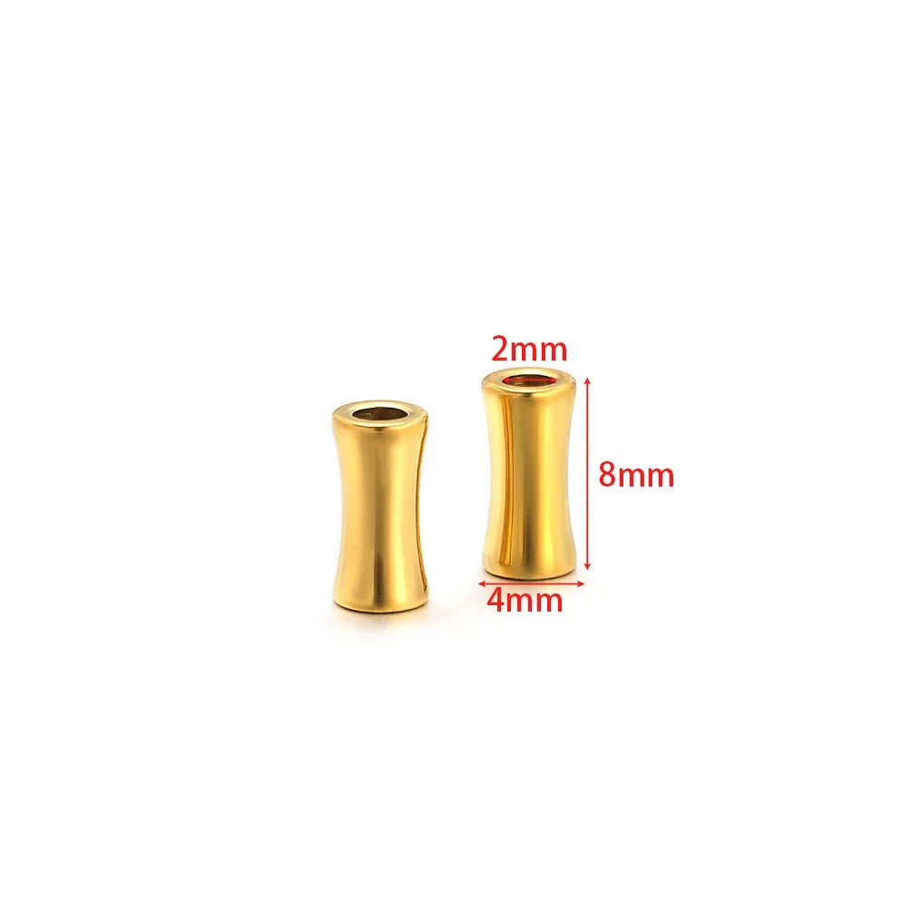 Stainless Steel Large Hole Tube Spacer Beads