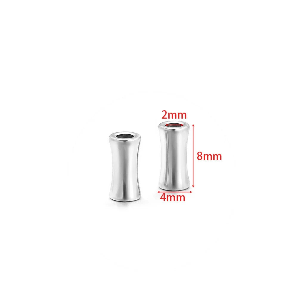 Stainless Steel Large Hole Tube Spacer Beads