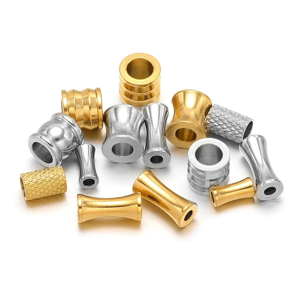 Stainless Steel Large Hole Tube Spacer Beads