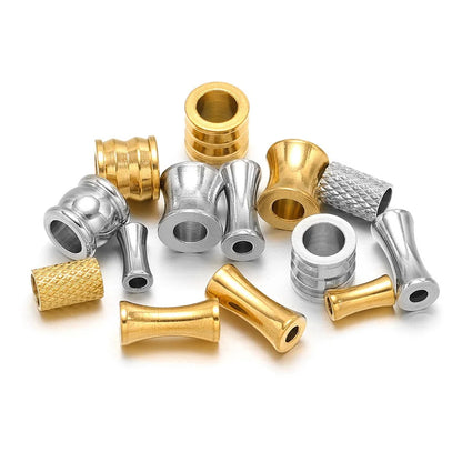 Stainless Steel Large Hole Tube Spacer Beads