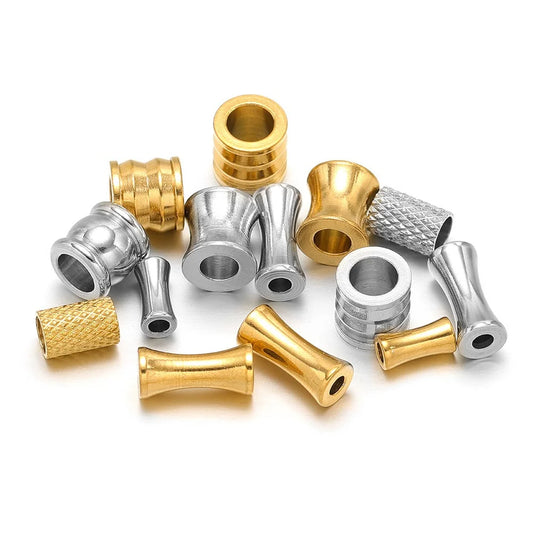 Stainless Steel Large Hole Tube Spacer Beads