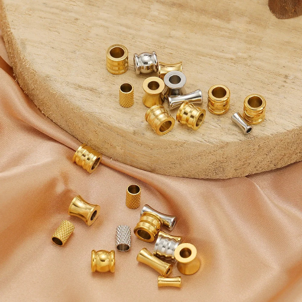 Stainless Steel Large Hole Tube Spacer Beads