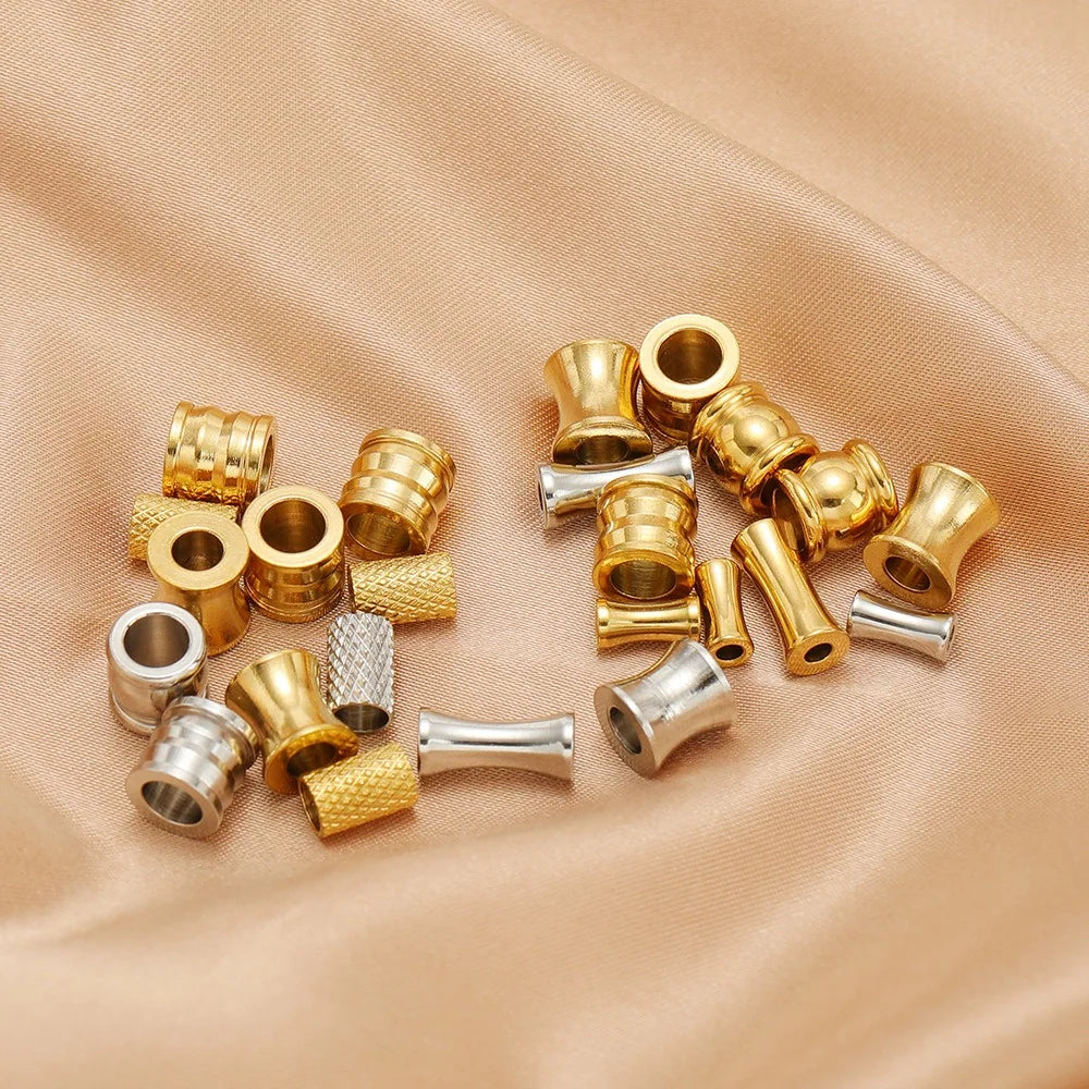 Stainless Steel Large Hole Tube Spacer Beads