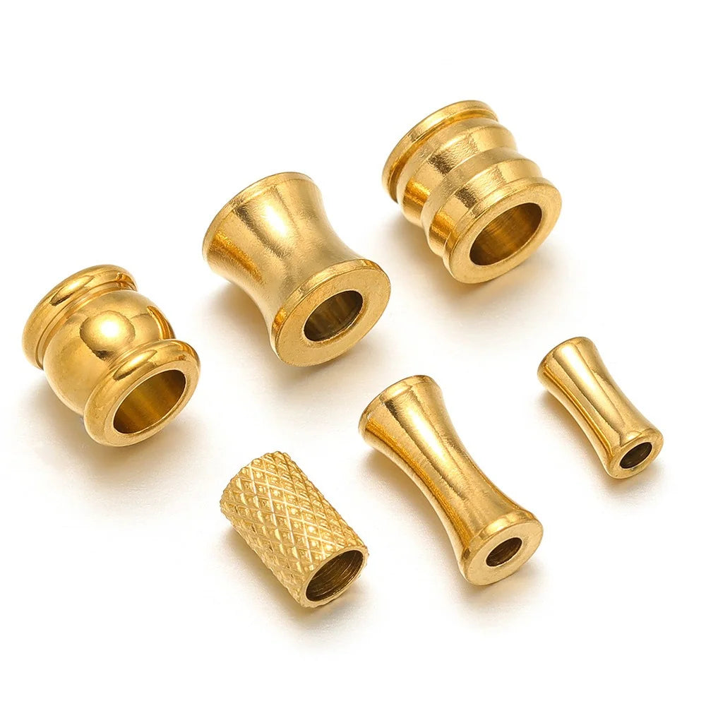Stainless Steel Large Hole Tube Spacer Beads