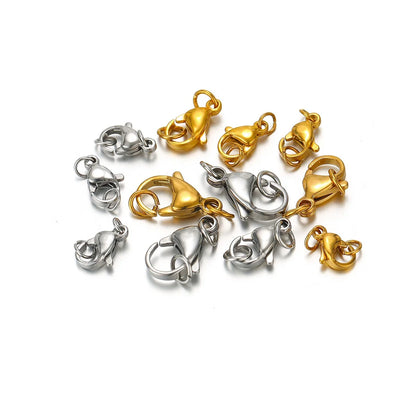 Stainless Steel Lobster Clasps with Jump Rings