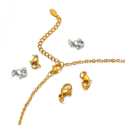Stainless Steel Lobster Clasps with Jump Rings