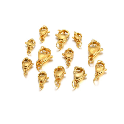 Stainless Steel Lobster Clasps with Jump Rings