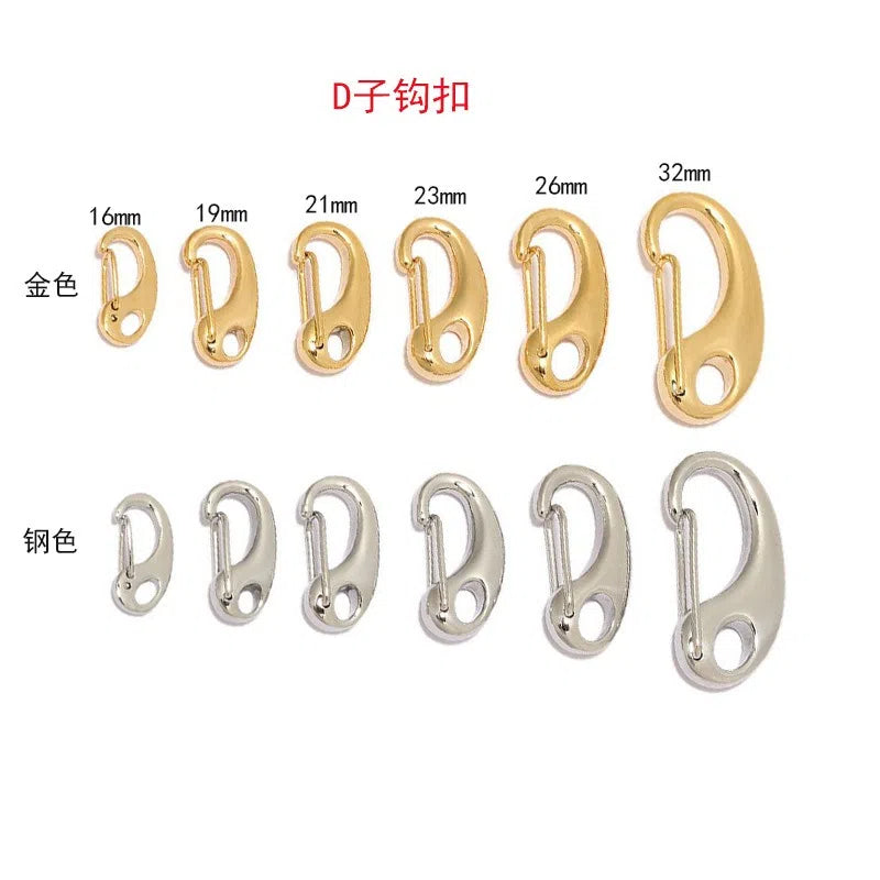 Stainless Steel Lobster Claw Clasps with Loop