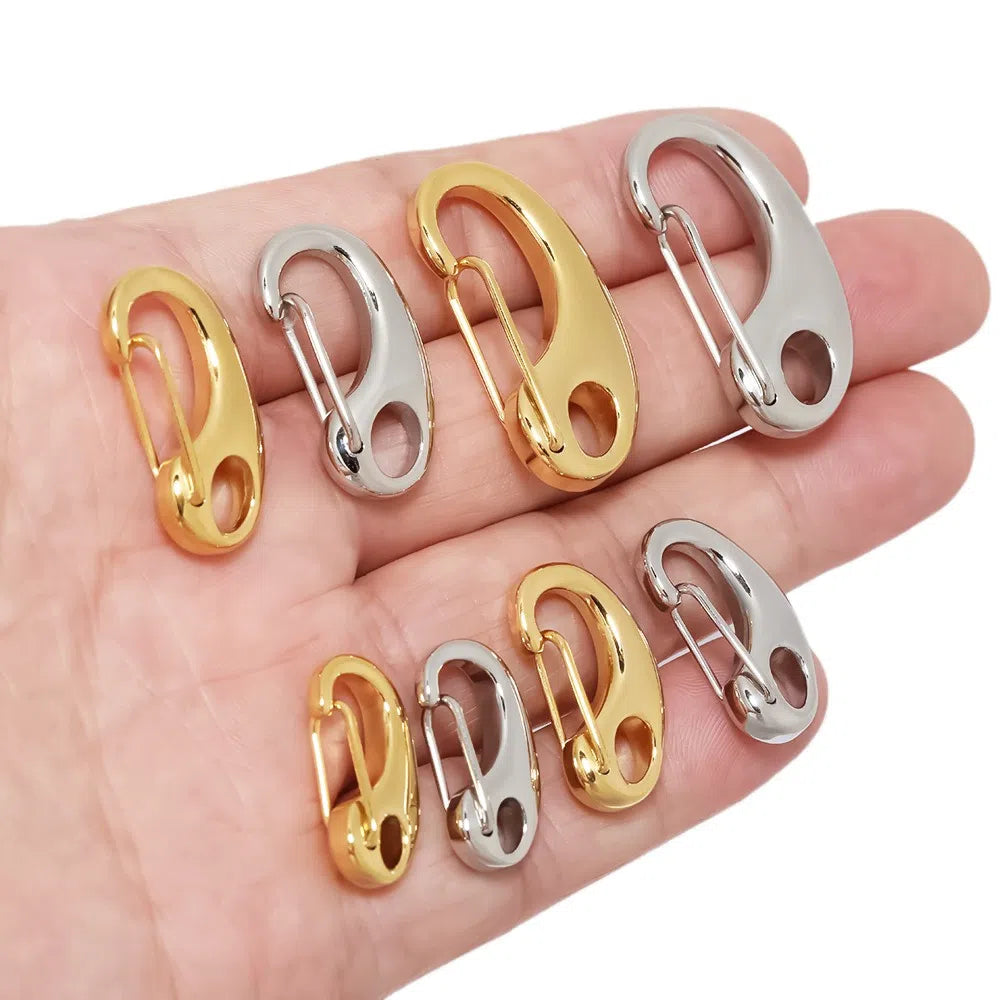 Stainless Steel Lobster Claw Clasps with Loop