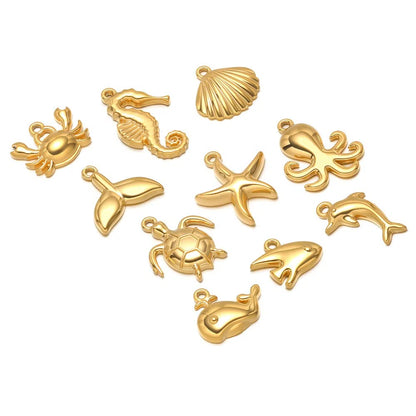 Stainless Steel Ocean Animal Charms