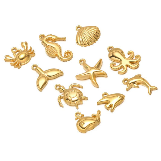 Stainless Steel Ocean Animal Charms