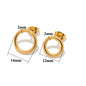 Stainless Steel Open Circle Stud Earrings