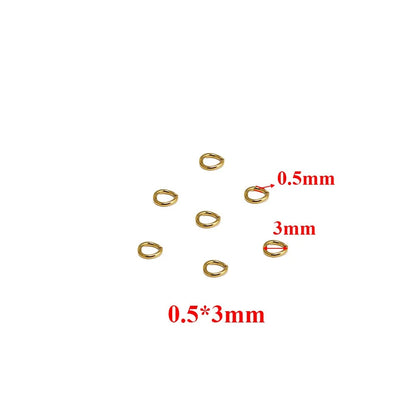 18K Gold-Plated Stainless Steel Open Jump Rings