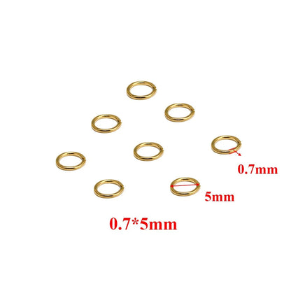 18K Gold-Plated Stainless Steel Open Jump Rings