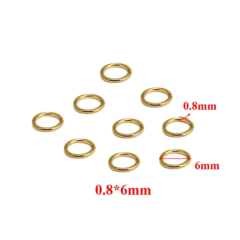 18K Gold-Plated Stainless Steel Open Jump Rings