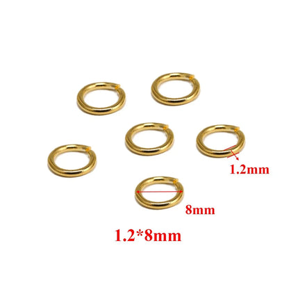 18K Gold-Plated Stainless Steel Open Jump Rings