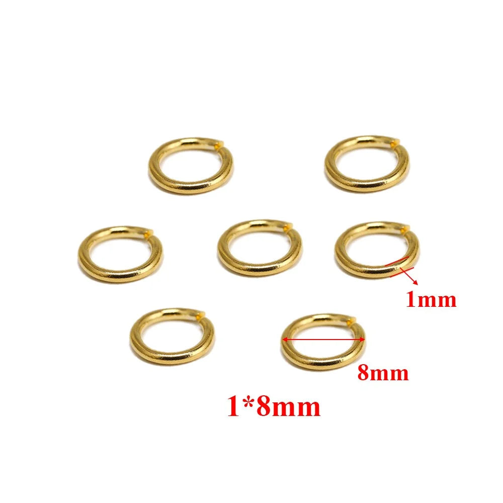 18K Gold-Plated Stainless Steel Open Jump Rings