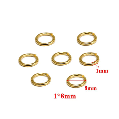 18K Gold-Plated Stainless Steel Open Jump Rings
