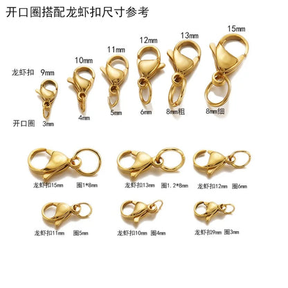 18K Gold-Plated Stainless Steel Open Jump Rings