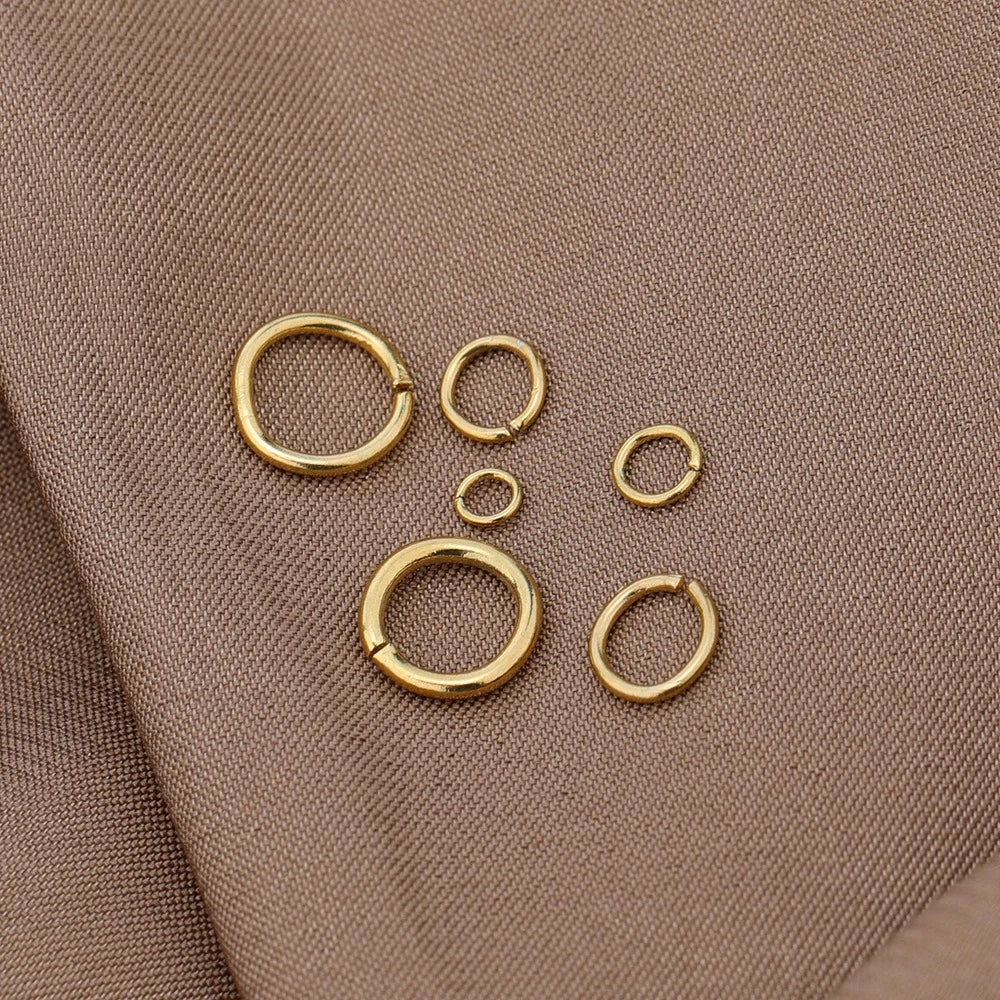 18K Gold-Plated Stainless Steel Open Jump Rings