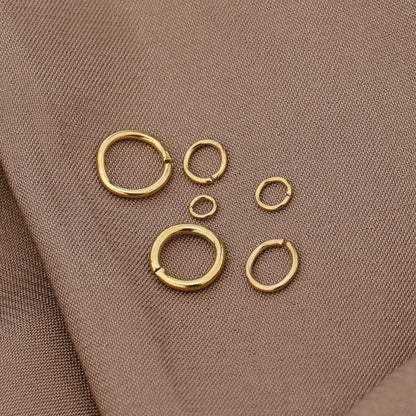 18K Gold-Plated Stainless Steel Open Jump Rings