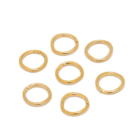 18K Gold-Plated Stainless Steel Open Jump Rings