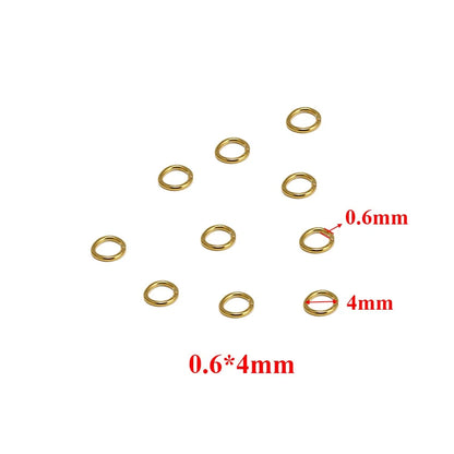 18K Gold-Plated Stainless Steel Open Jump Rings