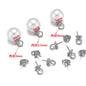 Stainless Steel Pearl Cup & Peg Bails with Loop
