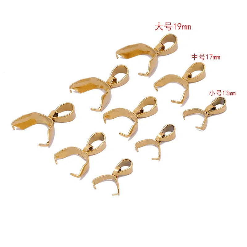 Stainless Steel Pinch Bails for Pendants