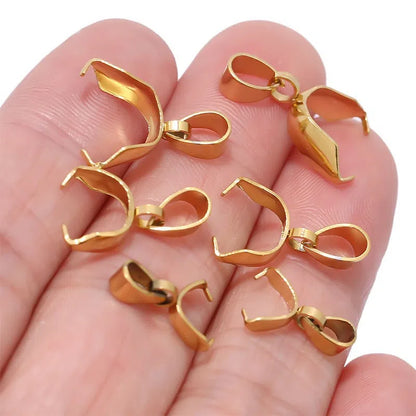 Stainless Steel Pinch Bails for Pendants