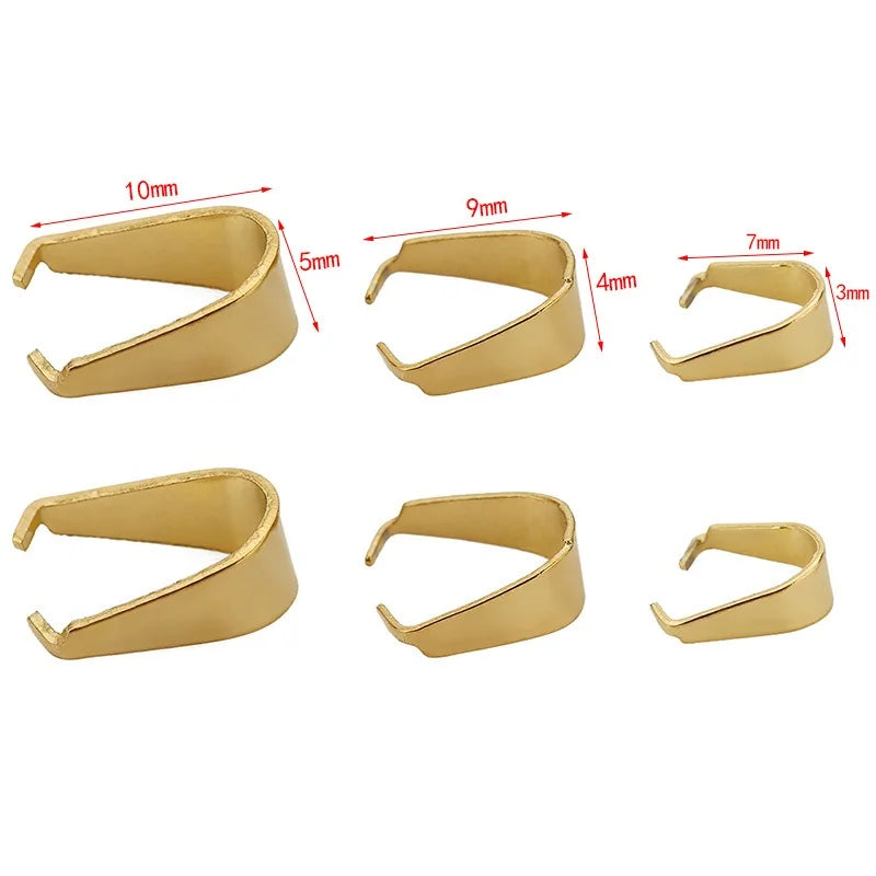 Stainless Steel Pinch Clip Bails for Pendants