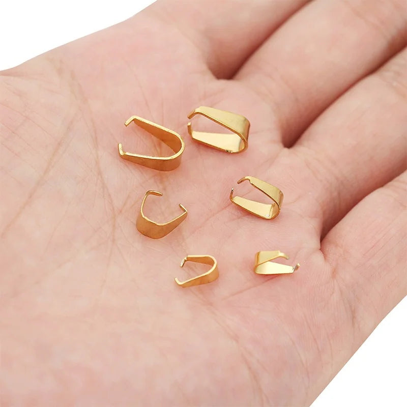 Stainless Steel Pinch Clip Bails for Pendants