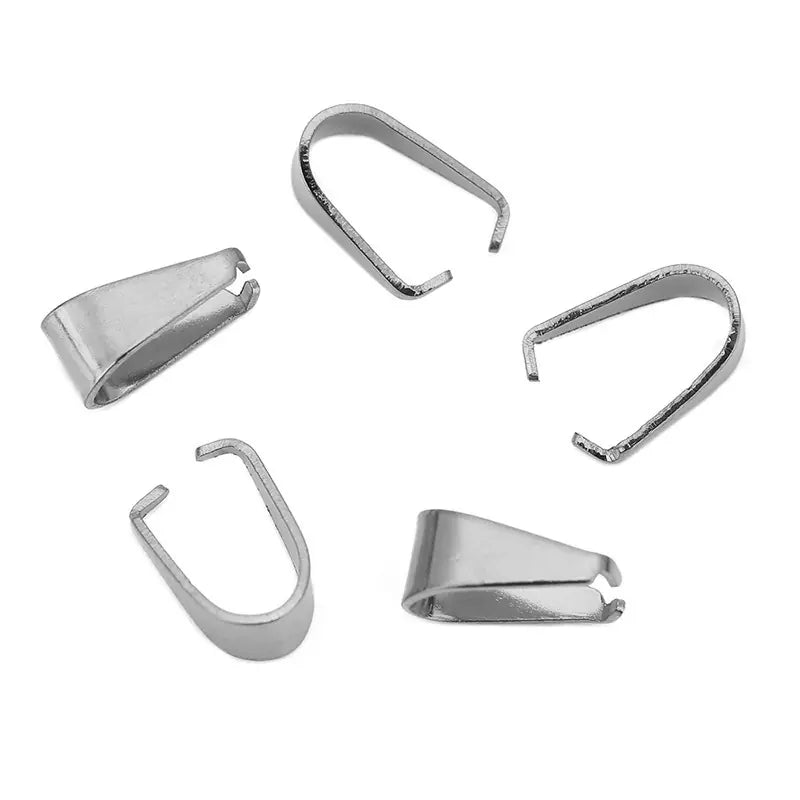 Stainless Steel Pinch Clip Bails for Pendants