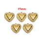 Stainless Steel Puffy Heart Charms