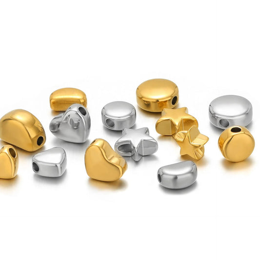 Stainless Steel Puffy Shape Spacer Beads