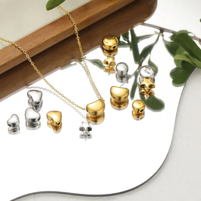 Stainless Steel Puffy Shape Spacer Beads