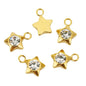 Stainless Steel Rhinestone Heart & Star Charms