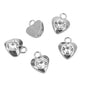 Stainless Steel Rhinestone Heart & Star Charms
