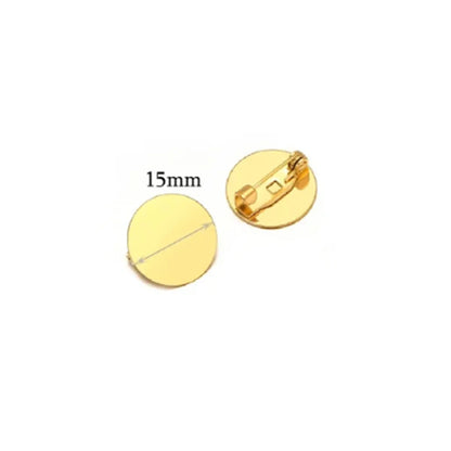 Stainless Steel Round Brooch Pin Blanks