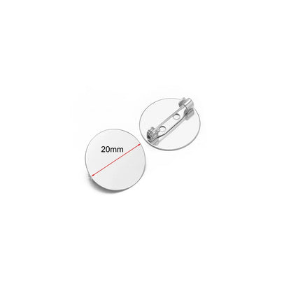 Stainless Steel Round Brooch Pin Blanks