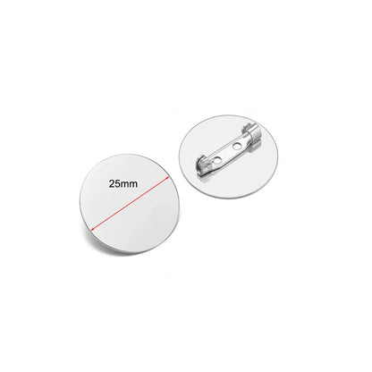 Stainless Steel Round Brooch Pin Blanks