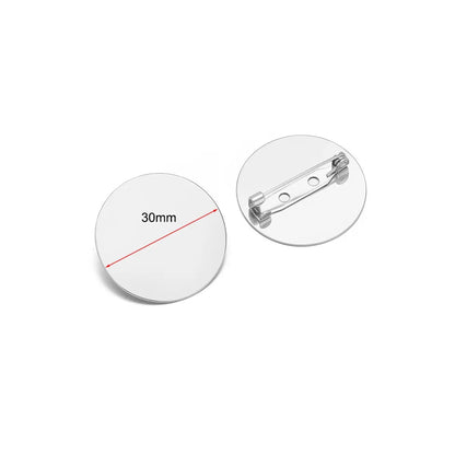 Stainless Steel Round Brooch Pin Blanks