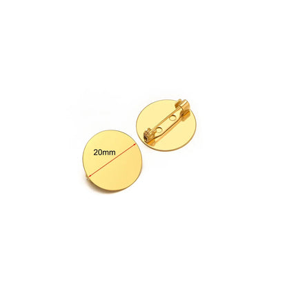 Stainless Steel Round Brooch Pin Blanks