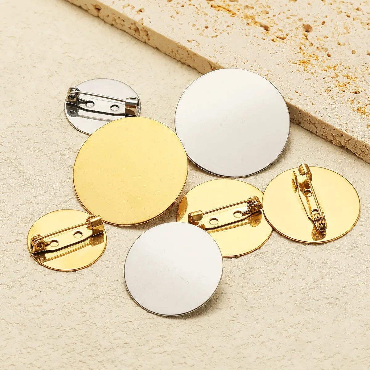 Stainless Steel Round Brooch Pin Blanks
