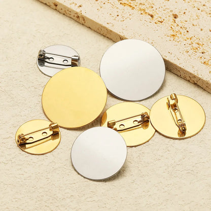 Stainless Steel Round Brooch Pin Blanks