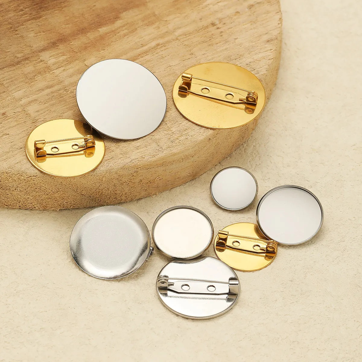 Stainless Steel Round Brooch Pin Blanks
