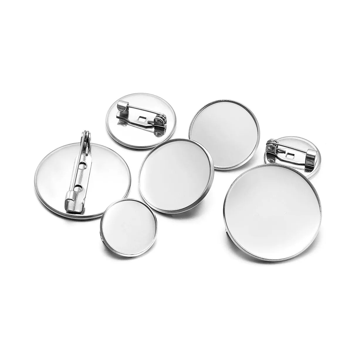 Stainless Steel Round Brooch Pin Blanks