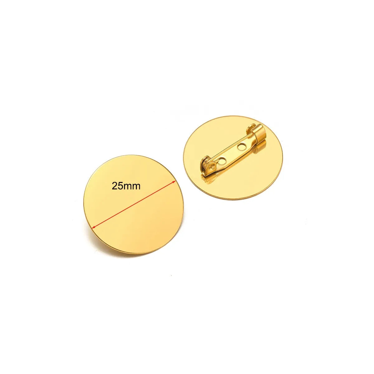 Stainless Steel Round Brooch Pin Blanks