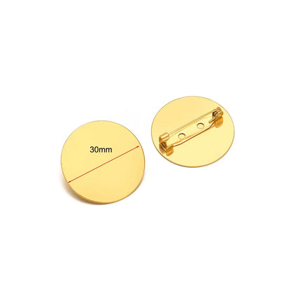 Stainless Steel Round Brooch Pin Blanks