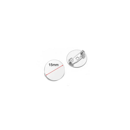 Stainless Steel Round Brooch Pin Blanks